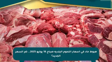 هبوط حاد في أسعار اللحوم البلدية صباح 16 يوليو 2025.. كم السعر الجديد؟